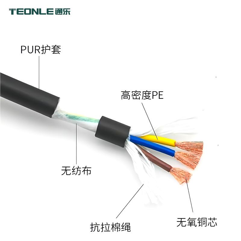 柔性動力電纜-PVC/PUR高柔性耐油拖鏈電纜