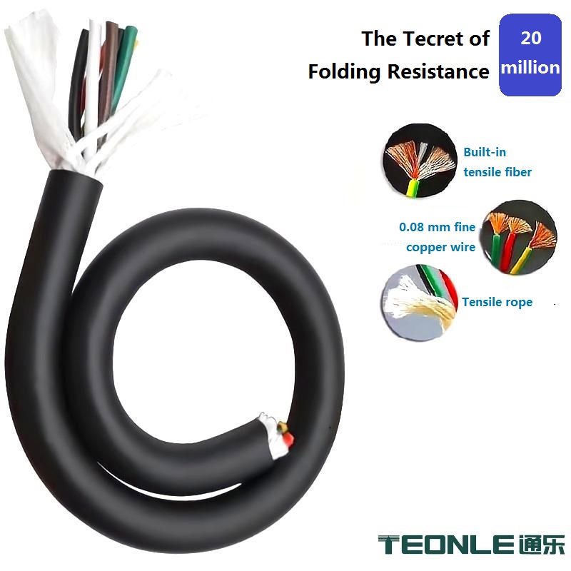 High flexible drag chain TRVV power line