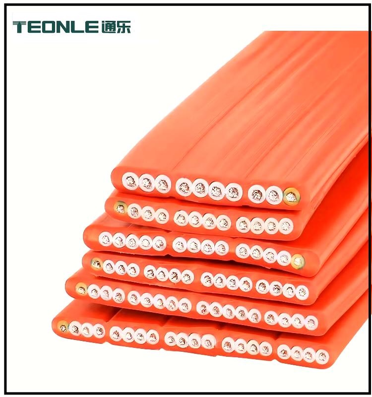 高柔硅膠扁平電纜2-20芯1.0 0.75扁平線拖鏈線纜