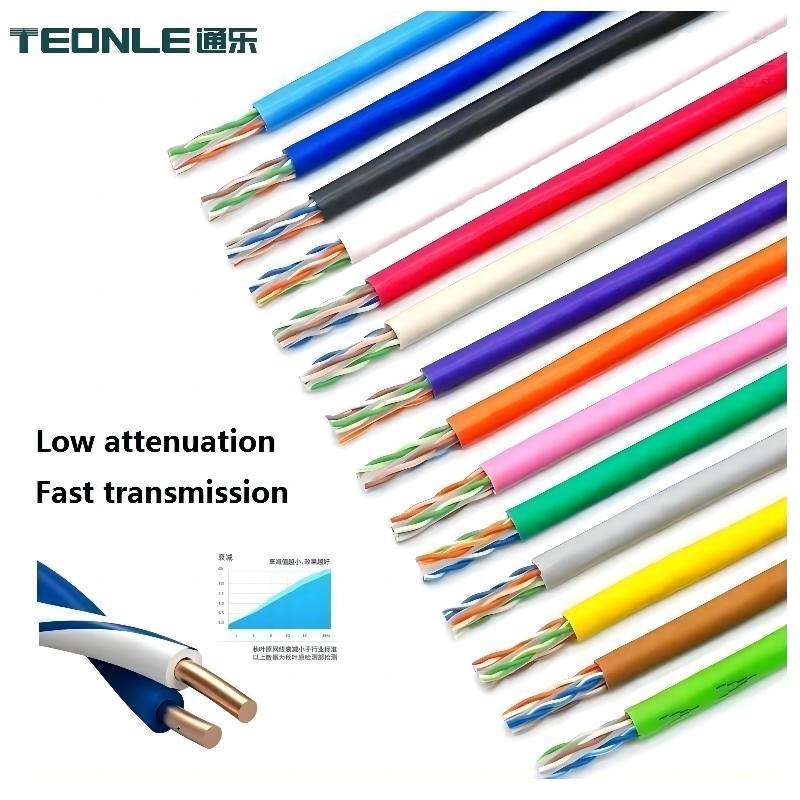 通樂Cat5e Cat6網絡跳線電阻低傳輸更穩定高柔電纜